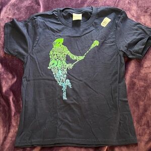Lacrosse Player Fan Tshirt (Youth S : 7/8)